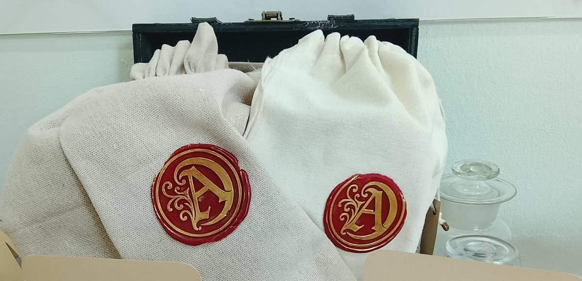 Sacos de linho com lacre Alquimia Doce